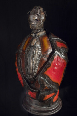 "Le rouge" fer polychrome 93x55x43cm (2002)