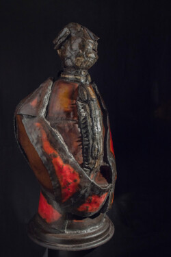 "Le rouge" fer polychrome 93x55x43cm (2002)