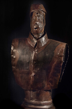 "Mon fils" fer-polychrome 110x64x37cm 1992